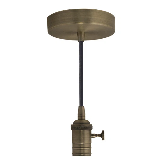 BULBRITE #810083 PEND DIR WIRE VINT SOCKET WARM GOLD-BLK CORD SKU AO 100 317