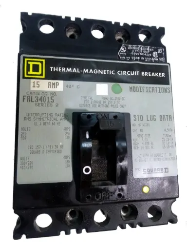 SQUARE D FAL34015 Thermal-Magnetic Circuit Breaker 15 Amps-SKU 000 029C 